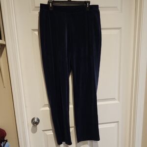 Allison Daley Dark Blue Straight Leg Pants, Size 14, 31 Inch Inseam